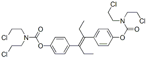CAS 登录号：991-23-1， 双[N,N-双(2-氯乙基)氨基甲酸](1,2-二乙基-1,2-乙二基)二(4,1-亚苯基)酯