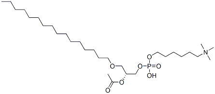 CAS 登录号：99103-16-9， [(2R)-2-乙酰氧基-3-十八烷氧基丙基] 6-三甲基铵己基磷酸酯内盐