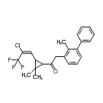 CAS 登录号：99267-18-2， 1-{3-[(1E)-2-氯-3,3,3-三氟-1-丙烯-1-基]-2,2-二甲基环丙基}-2-(2-甲基-3-联苯基)乙酮