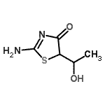 CAS 登录号：99418-85-6， 2-氨基-5-(1-羟基乙基)-1,3-噻唑-4(5H)-酮
