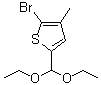 2-Bromo-5-(diethoxymethyl)-3-methylthiophene molecular structure (CAS 1000018-59-6)