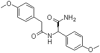 N-[(1R)-2-氨基-1-(4-甲氧基苯基)-2-氧代乙基]-4-甲氧基苯乙酰胺分子结构 (CAS 1000307-35-6)