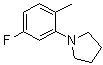1-(5-Fluoro-2-methylphenyl)pyrrolidine molecular structure (CAS 1000339-32-1)