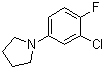 1-(3-氯-4-氟苯基)吡咯烷分子结构 (CAS 1000339-33-2)