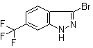 3-溴-6-(三氟甲基)-1H-吲唑分子结构 (CAS 1000341-21-8)