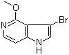结构式 CAS# 1000341-22-9, 3-溴-4-甲氧基-1H-吡咯并[3,2-c]吡啶
