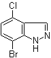 7-溴-4-氯-1H-吲唑分子结构 (CAS 1000341-88-7)