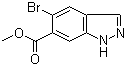 5-溴-1H-吲唑-6-羧酸甲酯分子结构 (CAS 1000342-30-2)