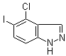 结构式 CAS# 1000342-37-9, 4-氯-5-碘-1H-吲唑