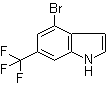 4-溴-6-(三氟甲基)-1H-吲哚分子结构 (CAS 1000342-93-7)