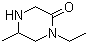 1-乙基-5-甲基-2-哌嗪酮分子结构 (CAS 1000577-11-6)