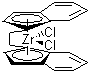 rac-乙烯双(1-茚基)二氯化锆分子结构 (CAS 100080-82-8)