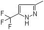 3-甲基-5-(三氟甲基)-1H-吡唑分子结构 (CAS 10010-93-2)