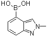 2-甲基吲唑-4-硼酸分子结构 (CAS 1001907-56-7)