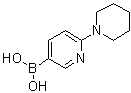 [6-(1-哌啶基)-3-吡啶基]硼酸分子结构 (CAS 1002129-33-0)