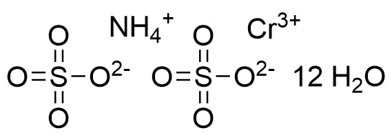 十二水合硫酸铬铵分子结构 (CAS 10022-47-6)