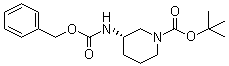 (3S)-3-[[(Phenylmethoxy)carbonyl]amino]-1-piperidinecarboxylic acid tert-butyl ester molecular structure (CAS 1002360-09-9)