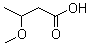3-甲氧基丁酸分子结构 (CAS 10024-70-1)