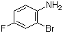 2-溴-4-氟苯胺分子结构 (CAS 1003-98-1)