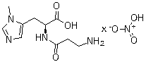 L-鹅肌肽硝酸盐分子结构 (CAS 10030-52-1)