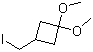 3-(碘甲基)-1,1-二甲氧基环丁烷分子结构 (CAS 1003013-83-9)