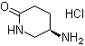 (R)-5-氨基哌啶-2-酮盐酸盐分子结构 (CAS 1003021-01-9)
