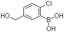 2-氯-5-(羟甲基)苯硼酸分子结构 (CAS 1003042-59-8)
