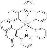 [2-氧代-3-(2-吡啶基)-2H-1-苯并吡喃-4-基]二[2-(2-吡啶基)苯基]铱分子结构 (CAS 1003562-42-2)