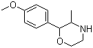 2-(4-甲氧基苯基)-3-甲基吗啉分子结构 (CAS 100369-95-7)