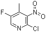 2-Chloro-5-fluoro-4-methyl-3-nitropyridine molecular structure (CAS 1003711-51-0)