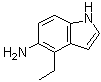 4-乙基-1H-吲哚-5-胺分子结构 (CAS 1003858-71-6)