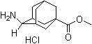 (E)-4-氨基金刚烷-1-甲酸甲酯盐酸盐分子结构 (CAS 1003872-58-9)