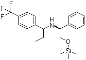 (alphaS)-alpha-乙基-N-[(1S)-1-苯基-2-[(三甲硅基)氧基]乙基]-4-(三氟甲基)苄胺分子结构 (CAS 1003887-65-7)