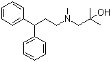 2,N-二甲基-N-(3,3-二苯基丙基)-1-氨基-2-丙醇分子结构 (CAS 100442-33-9)