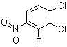 1,2-二氯-3-氟-4-硝基苯分子结构 (CAS 100465-04-1)