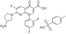 对甲苯磺酸妥舒沙星分子结构 (CAS 100490-36-6)
