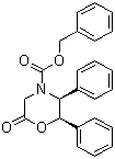 (2R,3S)-N-苄氧羰基-2,3-二苯基吗啉-6-酮分子结构 (CAS 100516-54-9)