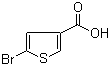 5-溴噻吩-3-羧酸分子结构 (CAS 100523-84-0)