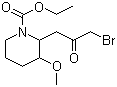 2-(3-溴-2-氧代丙基)-3-甲氧基-1-哌啶甲酸乙酯分子结构 (CAS 100524-99-0)