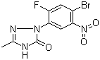 2-(4-溴-2-氟-5-硝基苯基)-1,2-二氢-5-甲基-3H-1,2,4-三唑-3-酮分子结构 (CAS 100563-50-6)