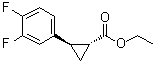 (1R,2R)-2-(3,4-二氟苯基)环丙烷羧酸乙酯分子结构 (CAS 1006376-61-9)