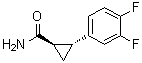 (1R,2R)-2-(3,4-二氟苯基)环丙烷甲酰胺分子结构 (CAS 1006376-62-0)