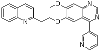 7-甲氧基-4-(吡啶-3-基)-6-[2-(喹啉-2-基)乙氧基]喹唑啉分子结构 (CAS 1006890-01-2)