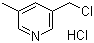 结构式 CAS# 1007089-84-0, 3-(氯甲基)-5-甲基吡啶盐酸盐