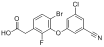 2-(4-溴-3-(3-氯-5-氰基苯氧基)-2-氟苯基)乙酸分子结构 (CAS 1007572-07-7)