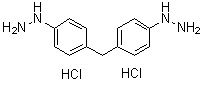 1-[4-(4-肼基苄基)苯基]肼二盐酸盐分子结构 (CAS 100829-65-0)