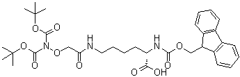(11S)-11-羧基-2-[(1,1-二甲基乙氧基)羰基]-5-氧代-3-氧杂-2,6,12-三氮杂十三烷二酸 1-叔丁基 13-(9H-芴-9-基甲基)酯分子结构 (CAS 1008512-23-9)