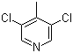 3,5-二氯-4-甲基吡啶分子结构 (CAS 100868-46-0)