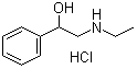 alpha-[(乙基氨基)甲基]苄醇盐酸盐分子结构 (CAS 1009-15-0)