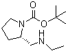 (2S)-2-[(乙基氨基)甲基]-1-吡咯烷羧酸叔丁酯分子结构 (CAS 1009075-39-1)